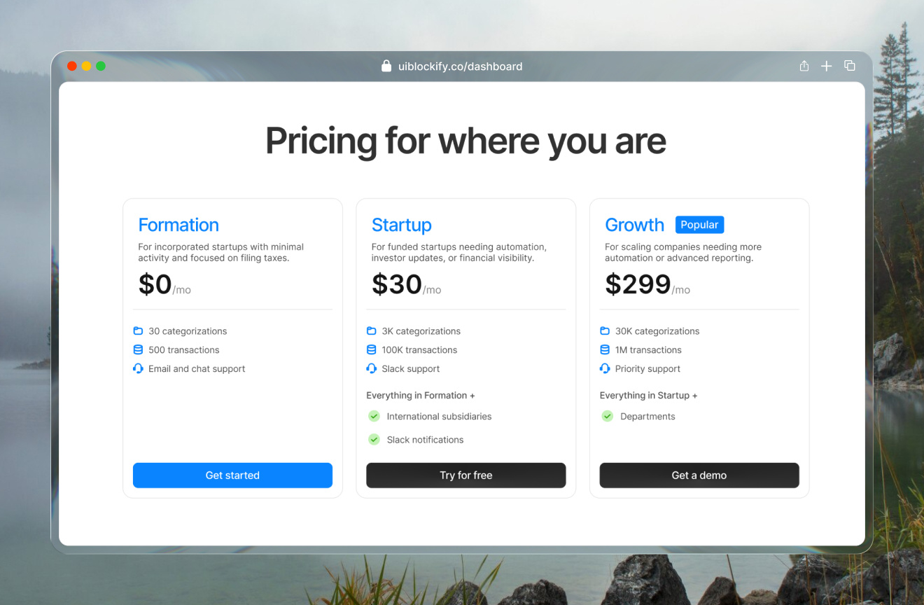 section pricing ready to use in figma 3d adaptive animation branding desigm figma make framer graphic design logo motion graphics pricing responsive sections ui uiblockify