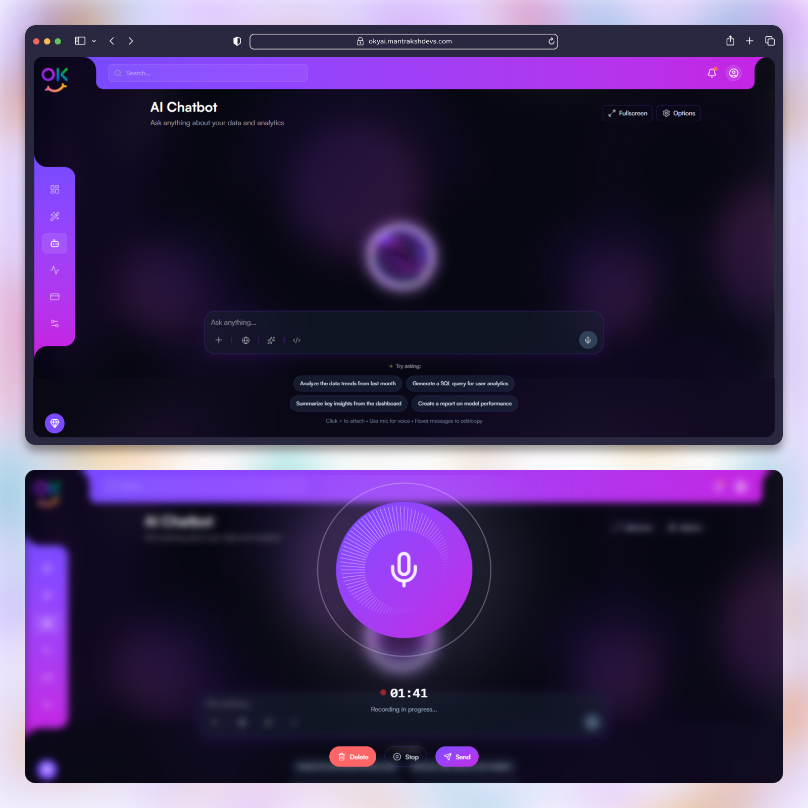 OkyAi – Ultra-Premium AI Dashboard & Chatbot React Template 🚀 admin admin dashboard ai dashboard animation auth branding chatbot ui dark mode design luxury ui mantraksh devs nextjs okyai uiux react template saas landing page tailwind css typography ui ux web app