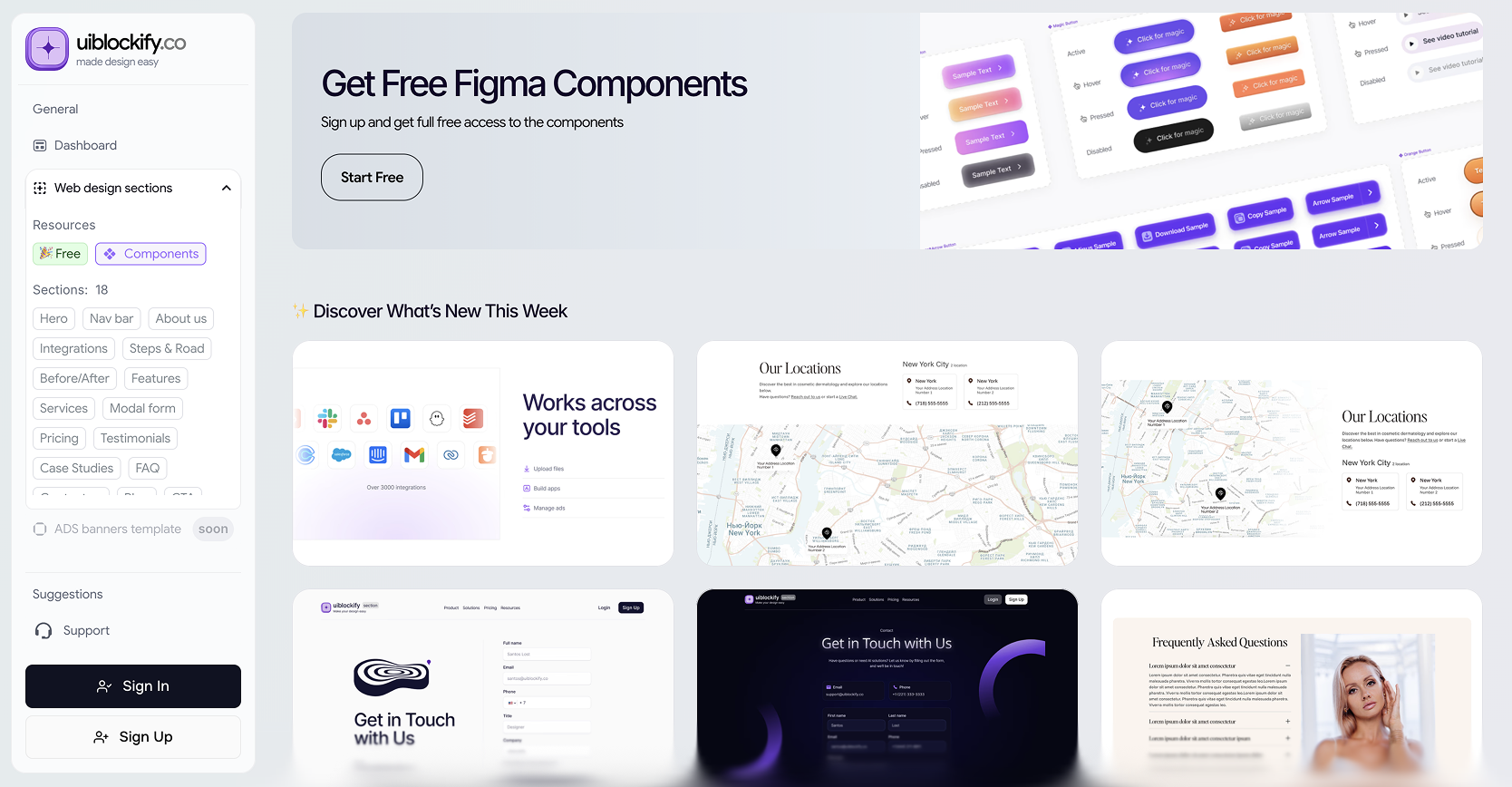 ready made figma section dashboard adaptive dashboard figma mobile ready to use responsive sections uiblockify uiux