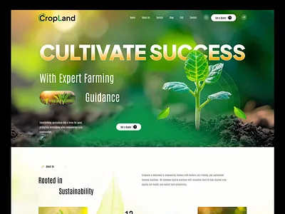 AGRICULTURE AND ENVIRONMENT TEMPLATE agriculture ai design animation branding clean design environment gsap illustration landing page latest logo modern product trending trendy typography unique ux website