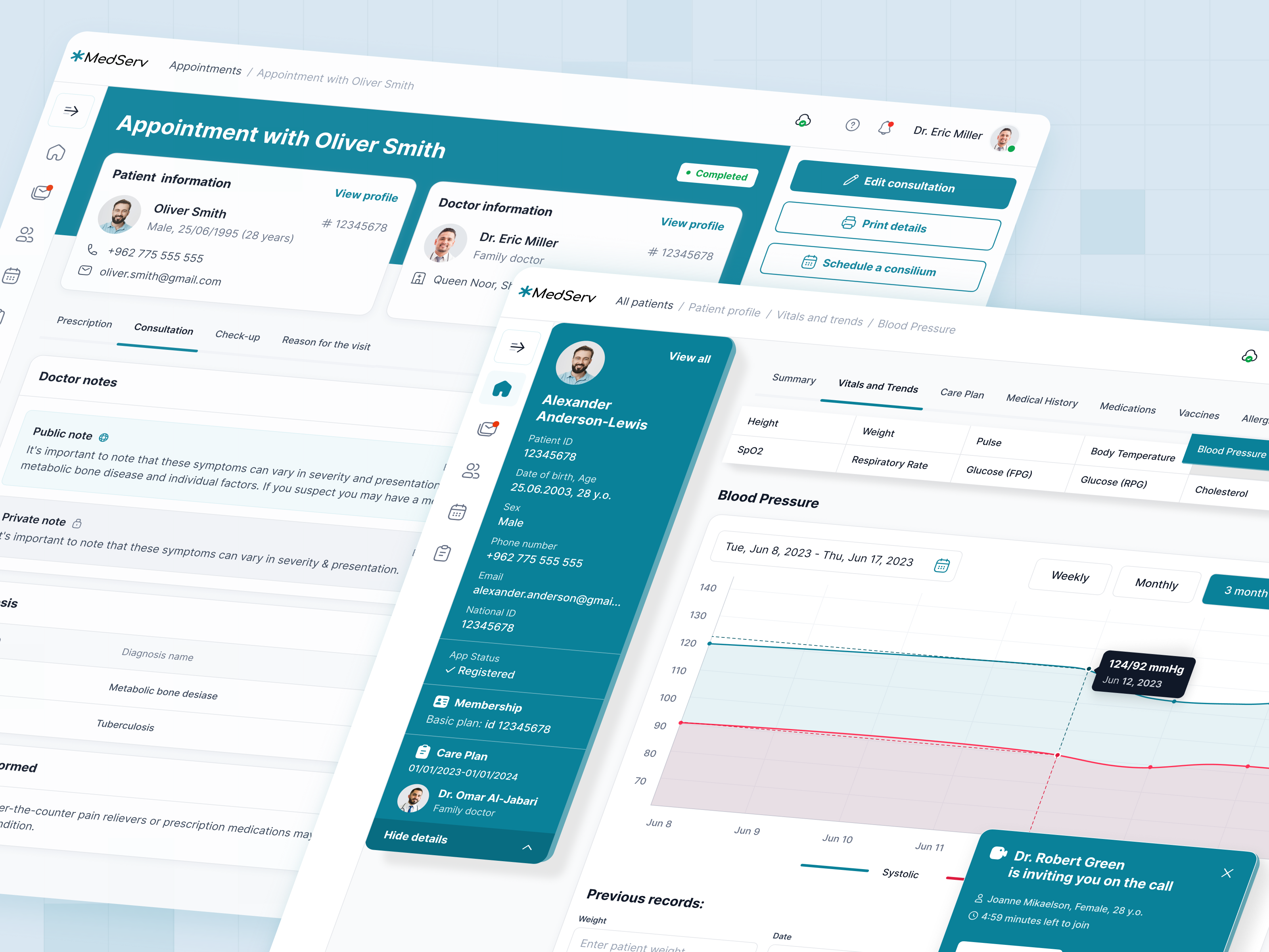 MedServ. Modular ERP SaaS for clinical operations app chart clinic crm dashboard data design doctor erp medication medtech mobile app patient saas schedule ui ux visualization web web app