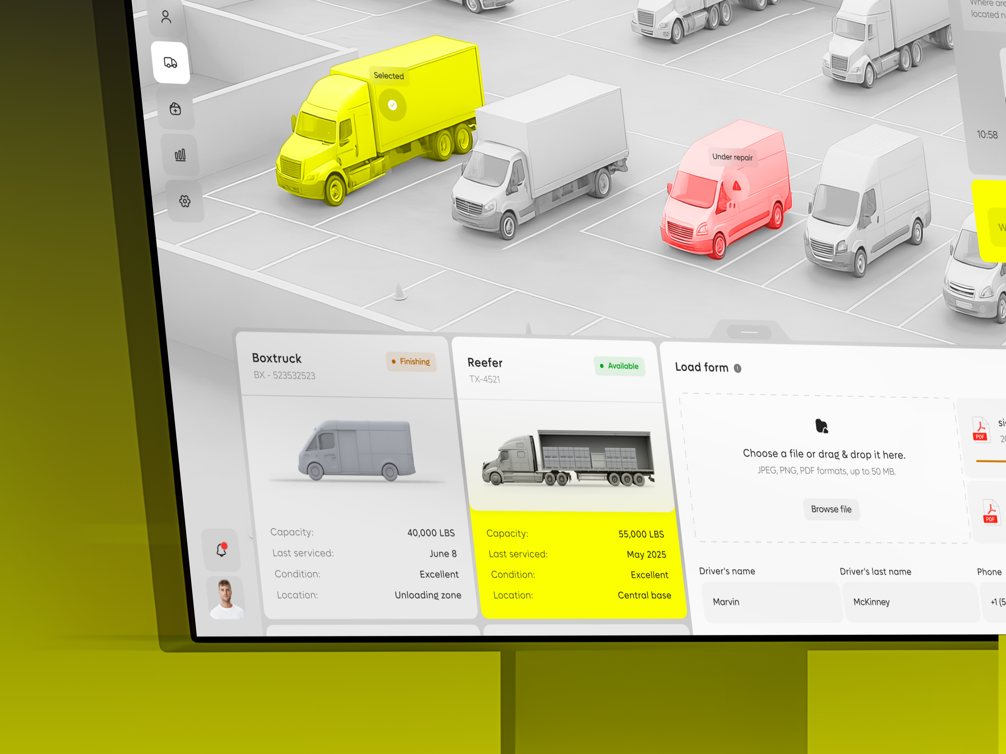 Dockly TMS – Logistics Management Dashboard ai analytics app app design b2b crm dashboard design interface logistics mobile product saas service software tms truck ui ux web app