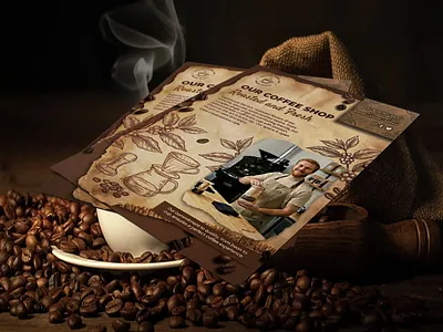 Coffee shop poster brand identity branding coffee shop branding coffee shop flyer coffee shop poster design flyer graphic design photoshop photoshop poster poster
