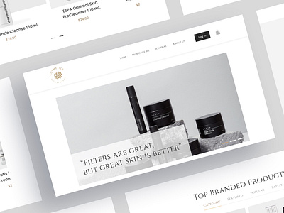 Beauty E-commerce Website beauty clean design e commerce mobile ui ux