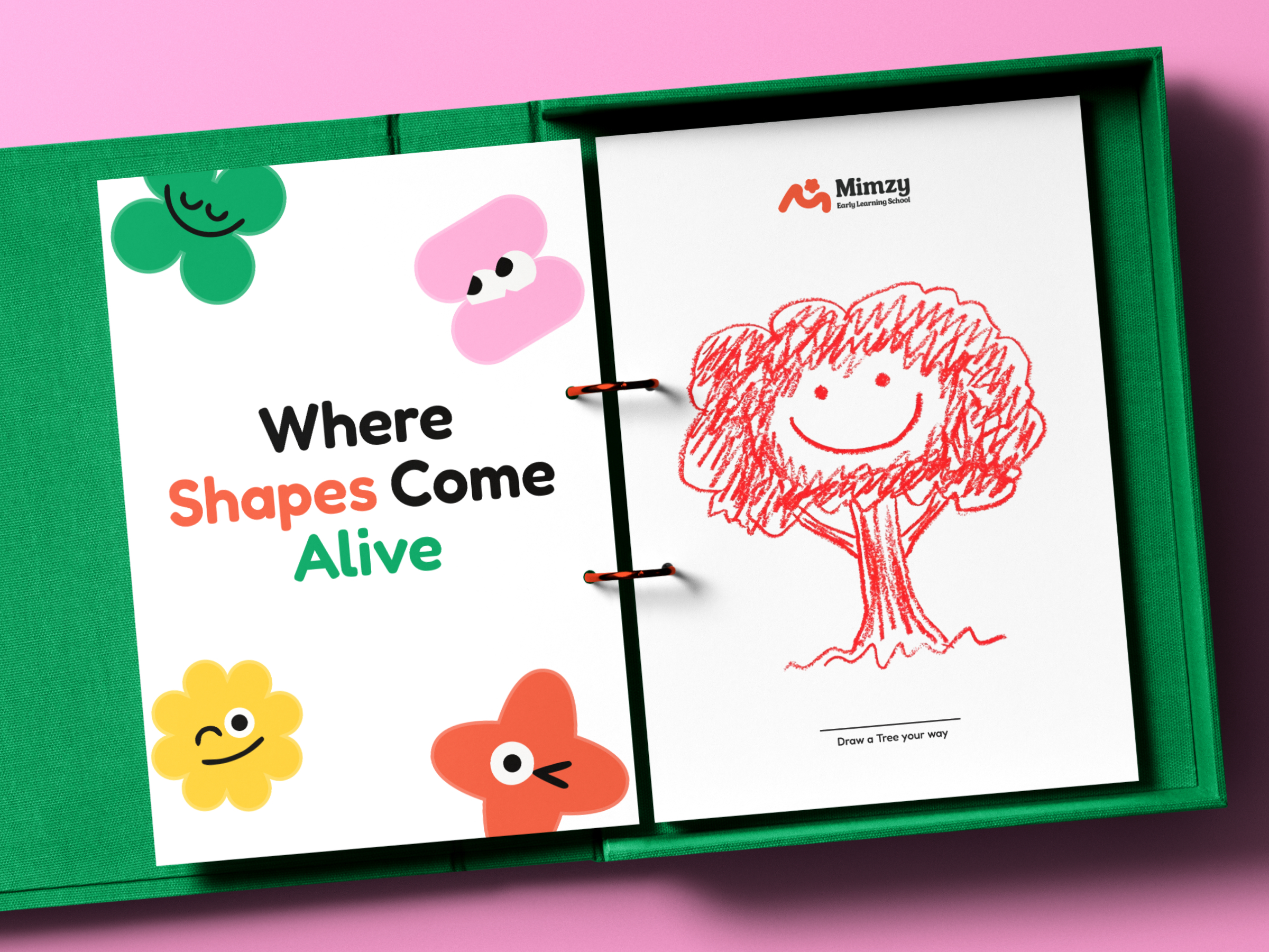 Mimzy - Early Learning School Brand Identity Design brand identity brand system branding early learning education education branding kids brand kids brand design kids branding kids learning platfrom kids school learning school brand identity logo logo design playful logo preschool branding school branding teaching visual design visual identity