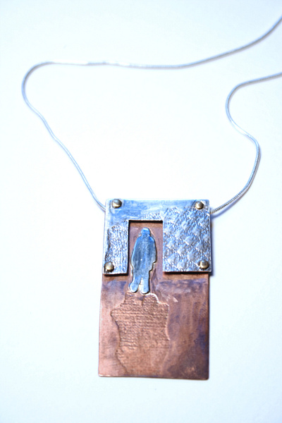Shadow Pendant copper handmadejewelry jewelrymaking pendant riveting silver