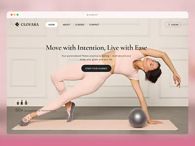 Pilates Web App UI Design clean design fitness app health app healthcare ui minimalist ui modern design pilates app ui ui ux design uiux user experience web app web ui wellness app