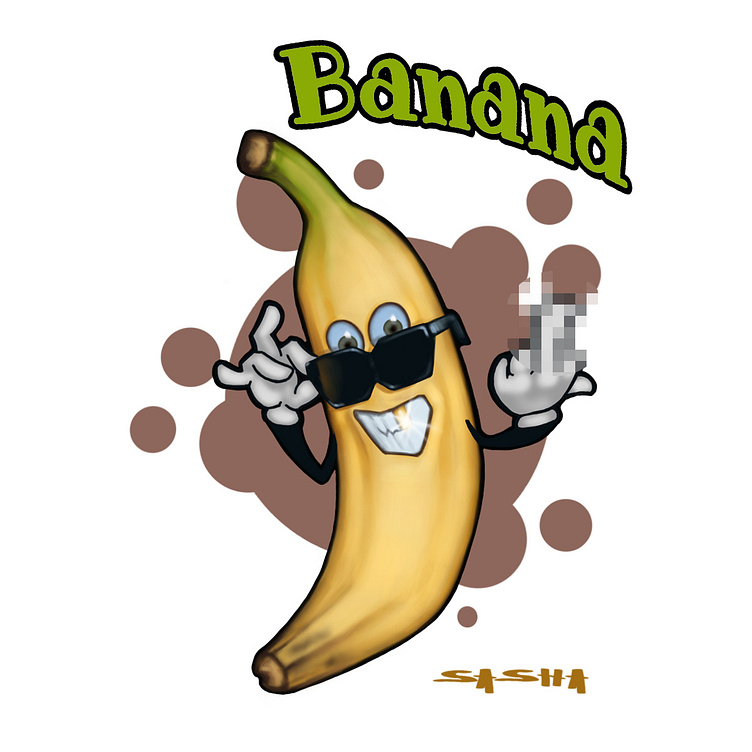 Banana by wind in the head on Dribbble