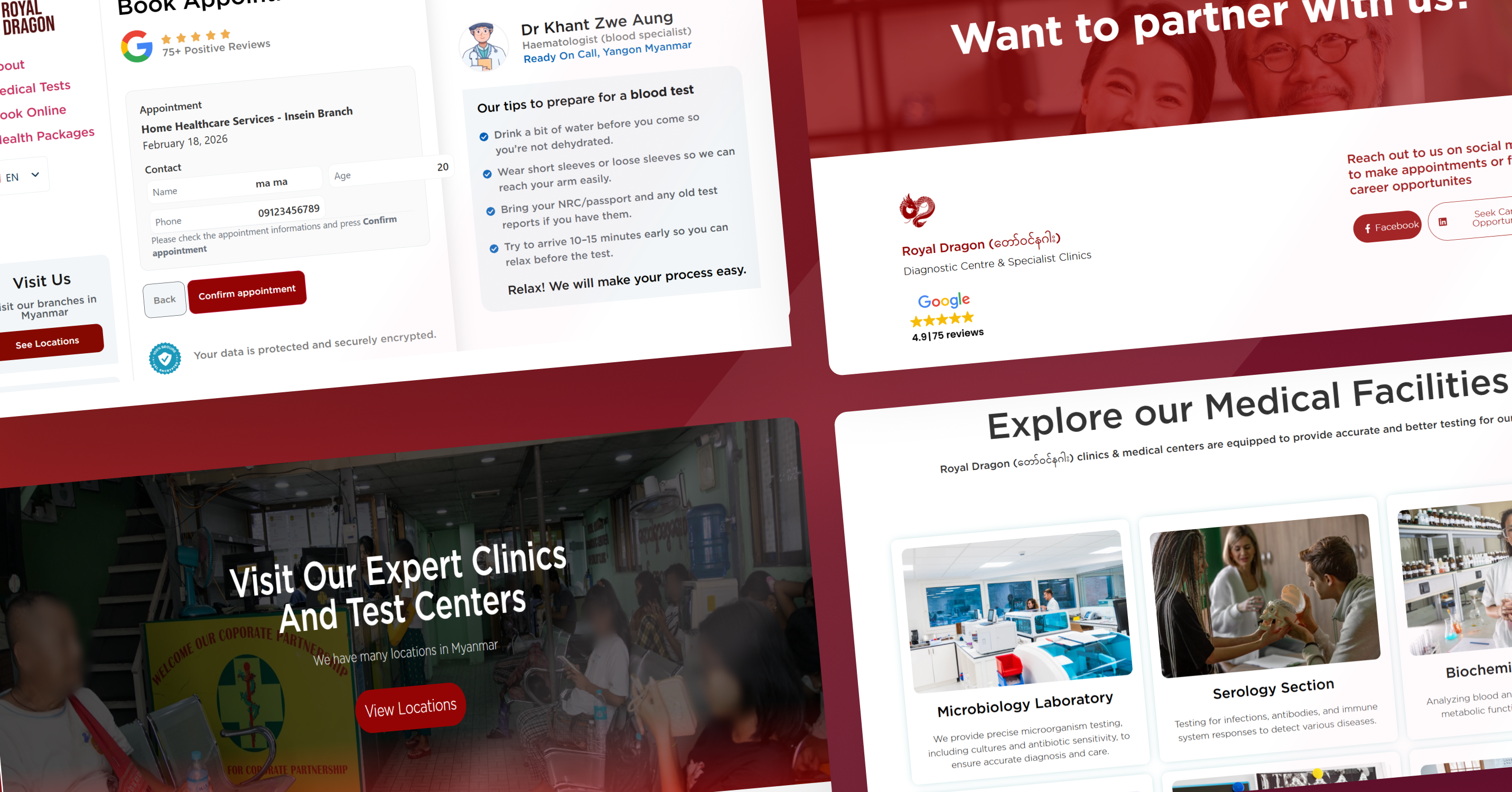 Royal Dragon Medical Website Design