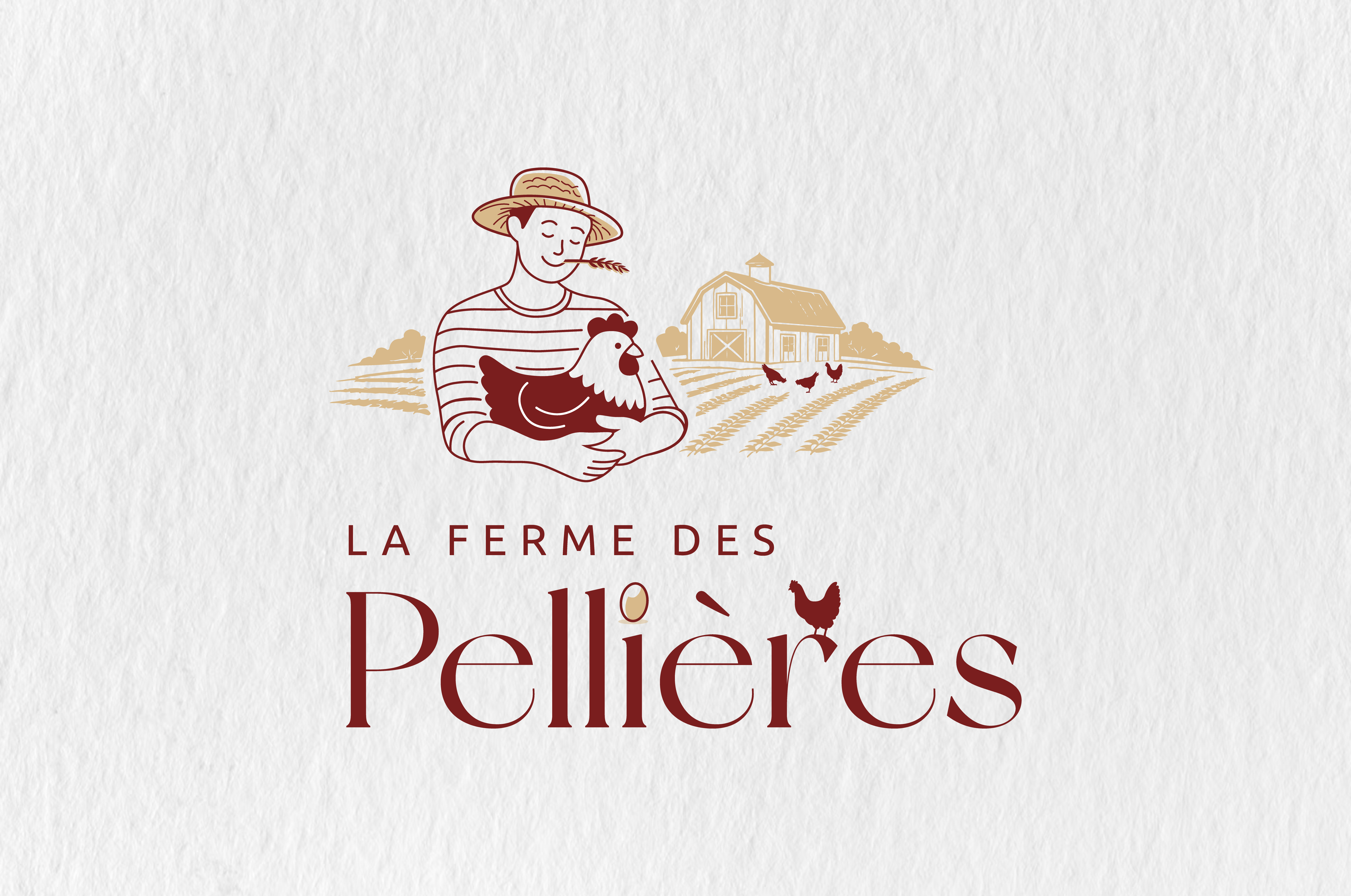 Branding — La Ferme des Pellières (Authentic Farm Identity) agriculture brand identity branding farm branding illustration logo logo design minimal logo organic branding packaging design visual identity