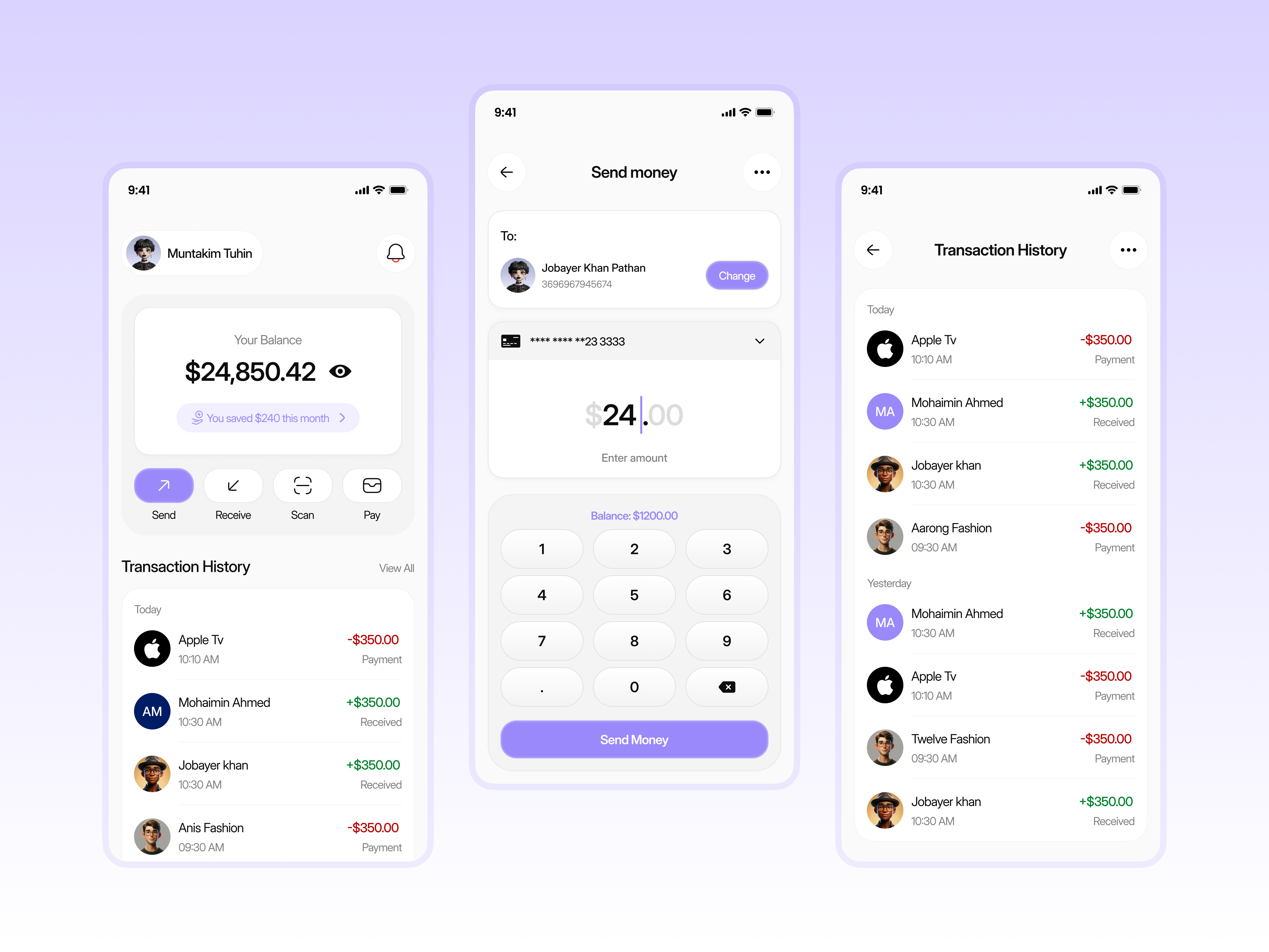 PayNest- Where your money flows better digital wallet finance fintech mobile bangking modern app money managment money transfer seamless banking smart bangking transfer money ui ux uxui wallet app