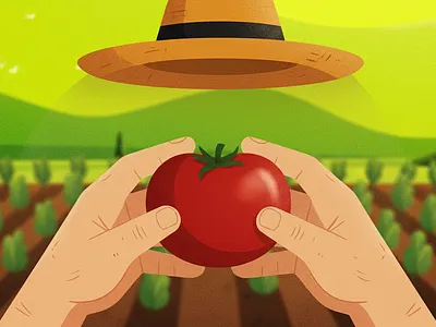 Organic Harvest: Sustainable Farm Life 2 agriculture farm illustration nature organic sustainability