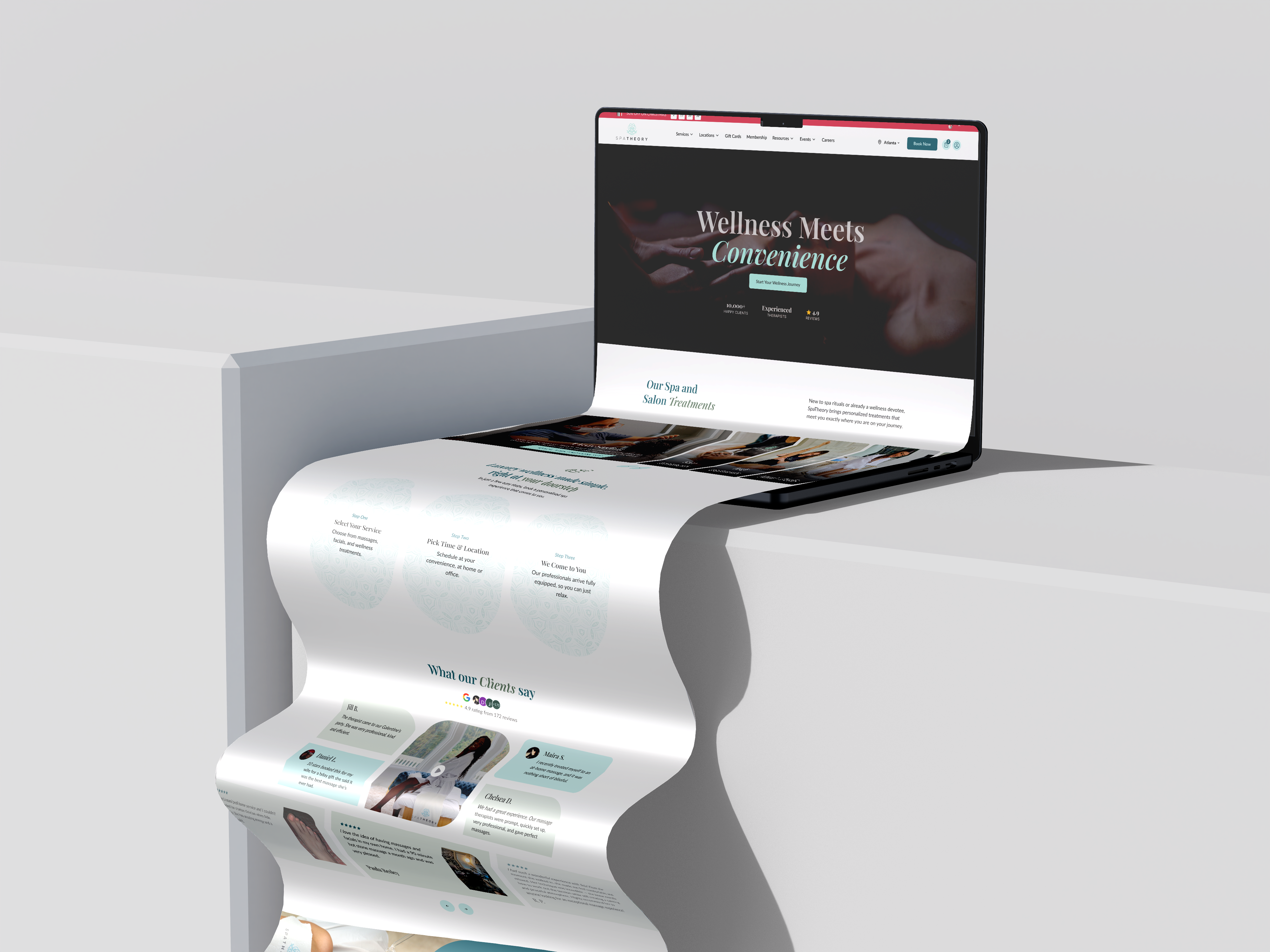 Spatheory – Luxury Spa Booking Platform Transformation adobe illustrator design figma infographic landing page uiux uxui visual identity visualdesign web design website website design website development wordpress
