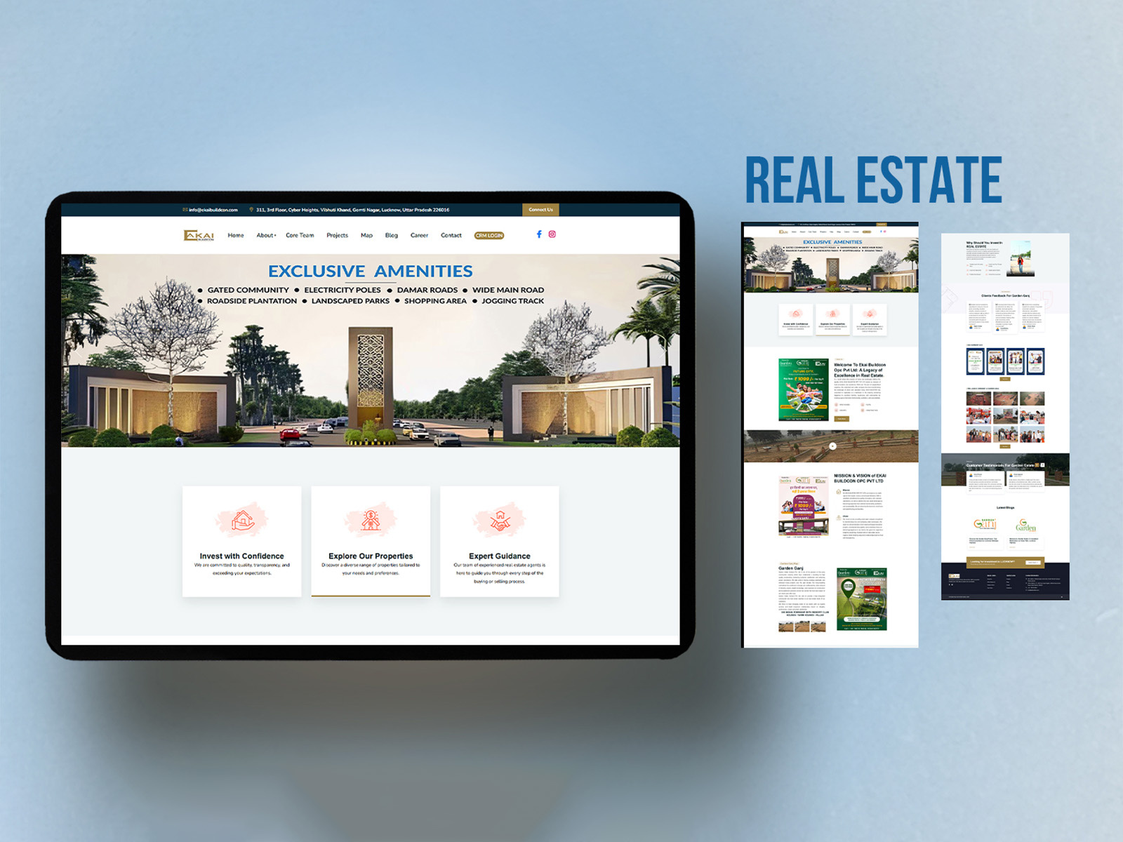 Property Amenities & Corporate Web Design by Pensdeo on Dribbble