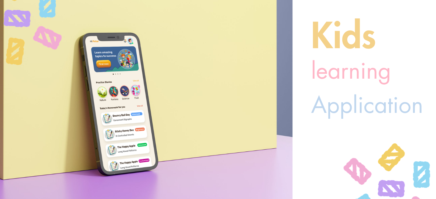 Kids Learning App – Fun, engaging education for young minds! animation app app development branding flutter graphic design homeschooling kidsactivities kindergartenlearning learningathome logo mobile app parentschoice preschoollearning toddlerslearning ui