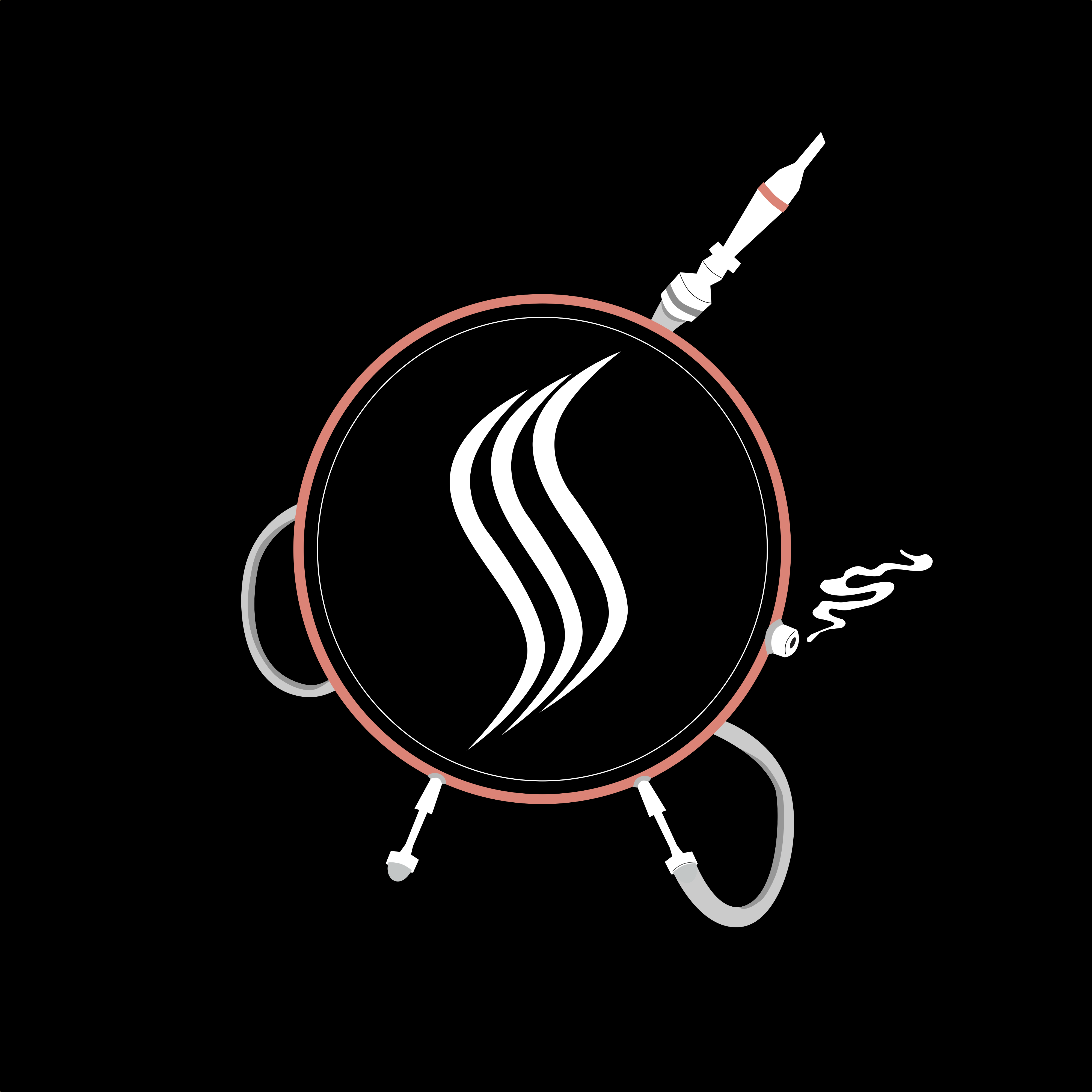 Designer Hookah Lounge branding graphic design hookah logo lounge merch vector