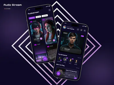 Live Stream Mobile App UI Design 3d app branding dark ui dribbble shot graphic design inspiration interface live stream app minimal mobile app design mobile design modern modern ui streaming platform ui ui ux design