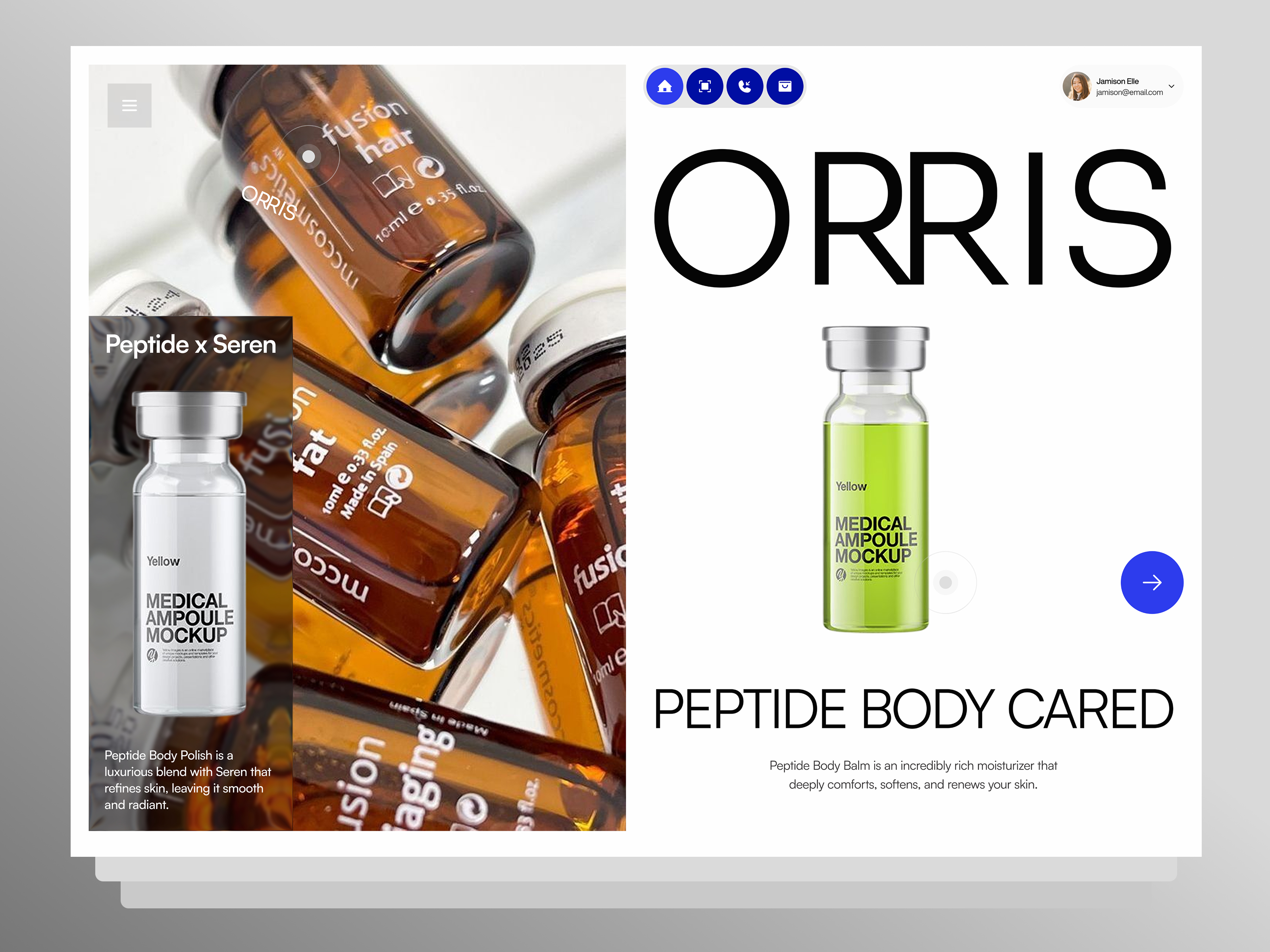 Example of Peptide & Biotech Website Design UI/UX