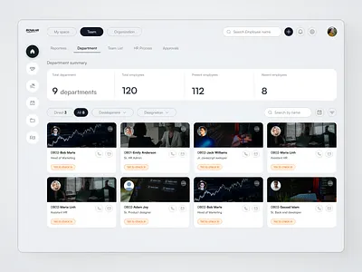 ROVA HR – Team & Department Management appui best dashboard best web app designer dashboard dashboard inspiration hr hr dashboard design hr management hr management software hr team management hrm team group teams ui web webapp webui