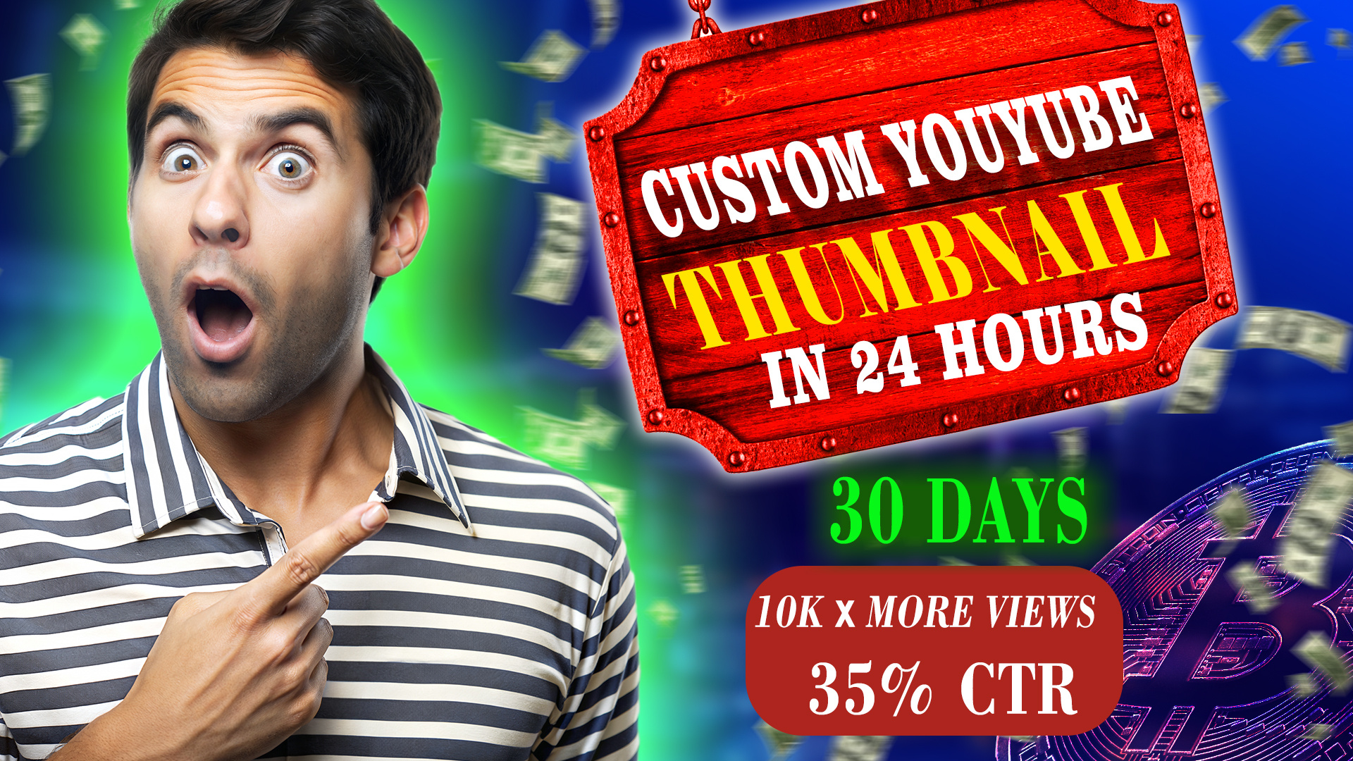 Custom Thumbnail Design 24 hours adobe photoshop currency custom design dollar graphic design graphic designer photoshop thumbnail thumbnail design youtube thumbnail