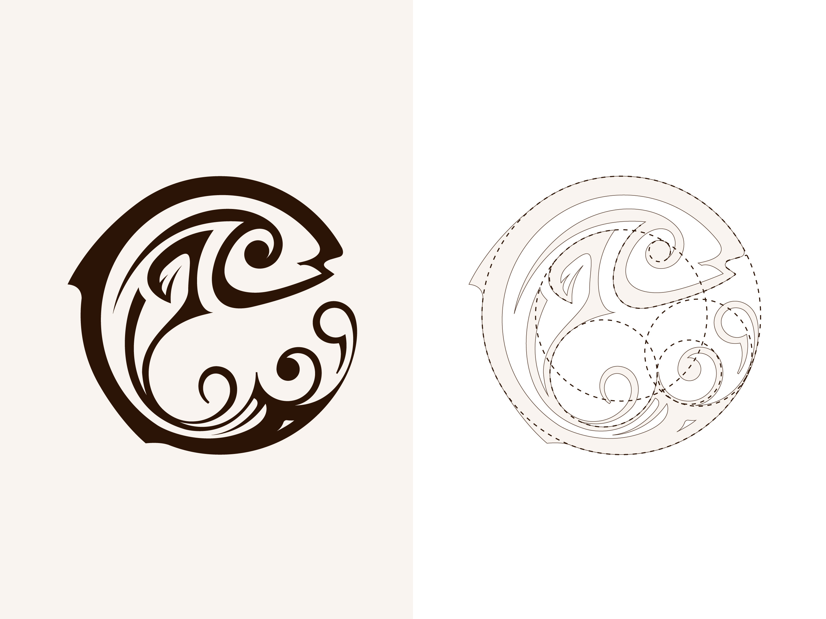 Minimal Fish Logo | Clean Tattoo Design