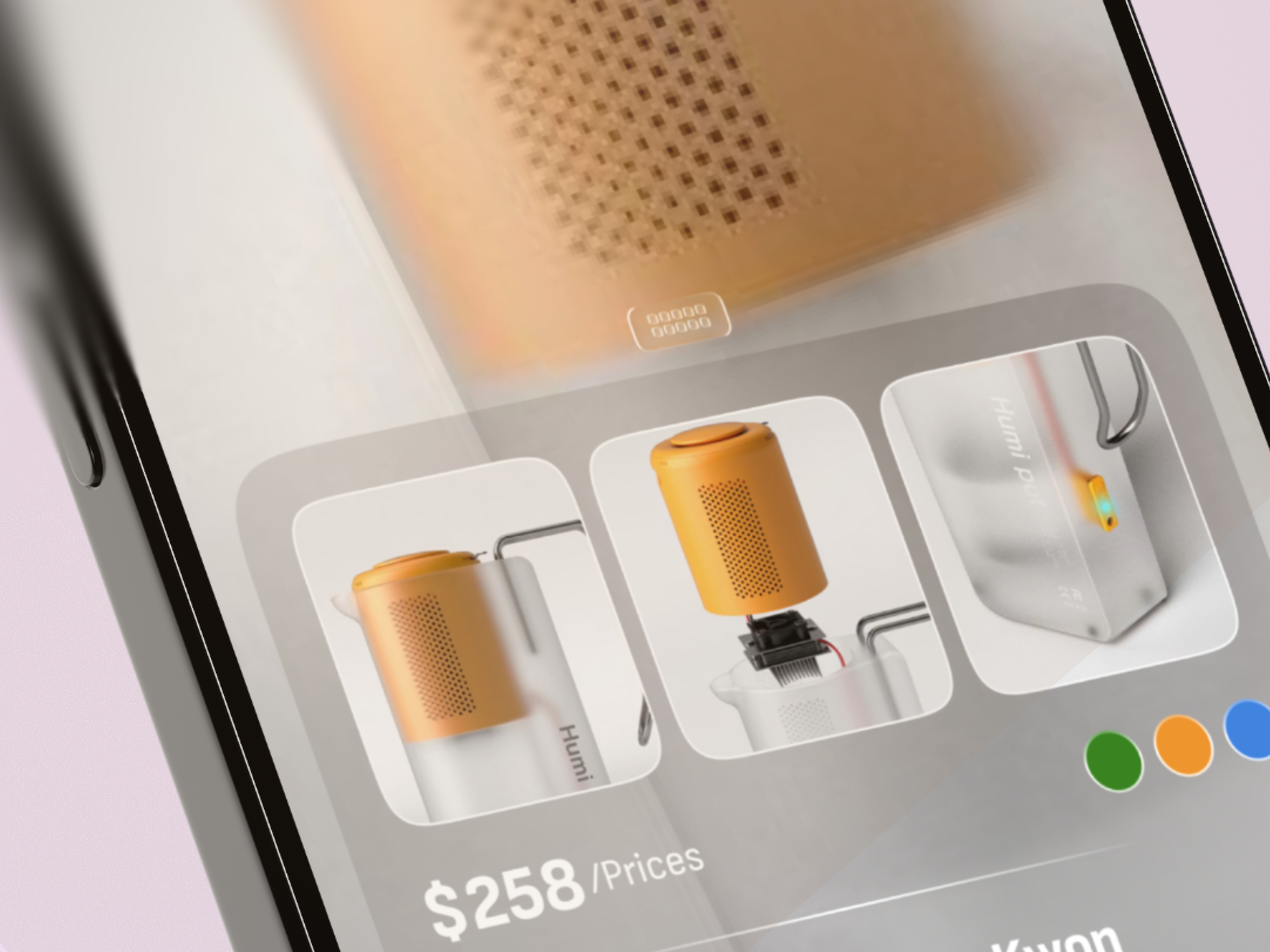 HUMI POT – Premium Humidifier E-Commerce App 3d design app app design appdesign clean ui ecommerce ecommerce app glassmorphism interaction design ios iphone mobile ui mobileapp product page productdesign saas shoppingapp uidesign uiux uxdesign