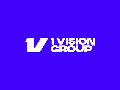 1 Vision Group Logotype bold branding design graphic design illustration logo logotype symbol typography