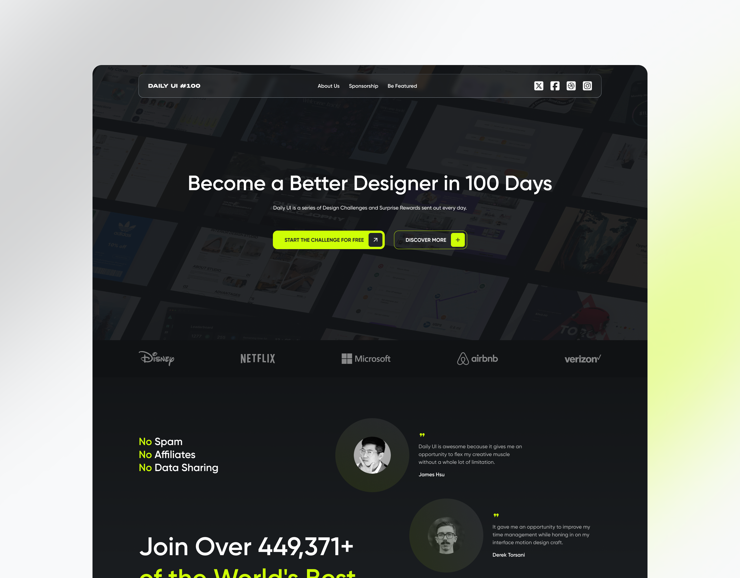 daily UI 100 "Redesign Daily UI Landing Page" awesome branding daily ui dark design designer inspiration interface landing landingpage nice simple ui userinterface ux web webdesign wonderful