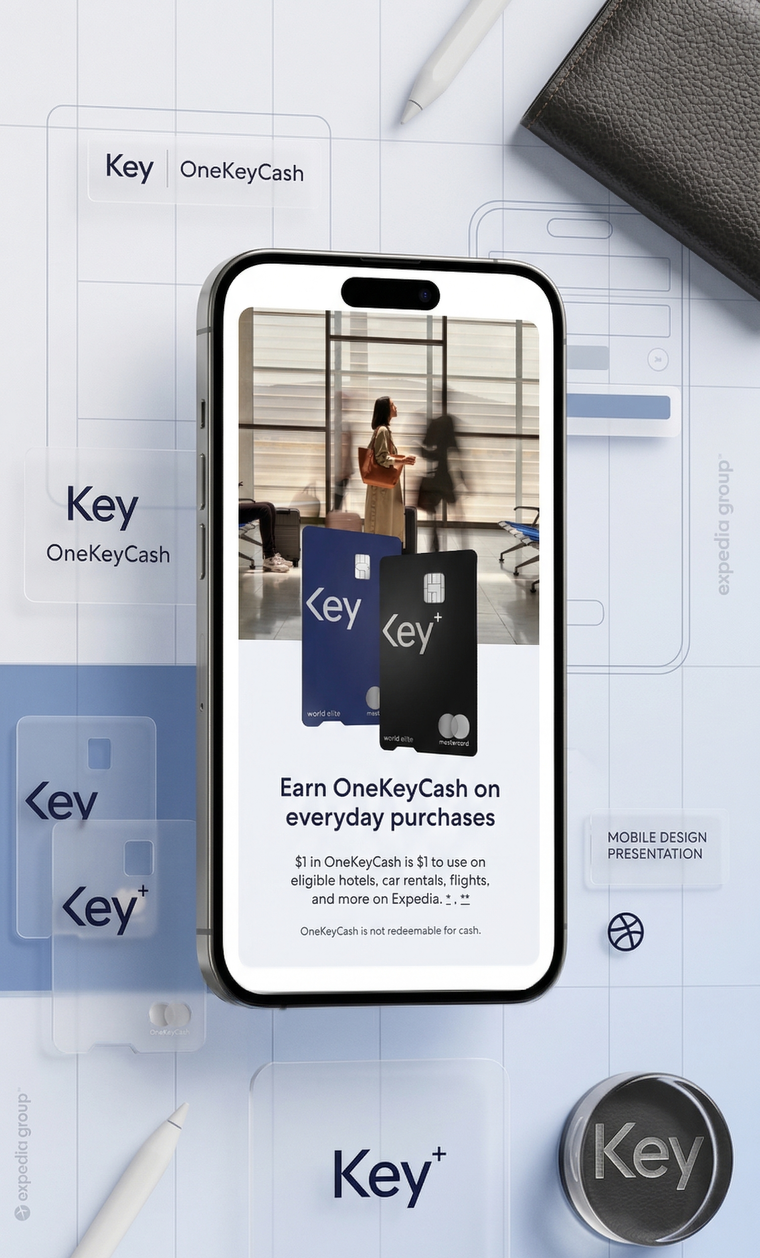 Expedia-branded credit card design (One Key)
