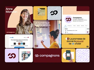 COMPAGNONS — Concept rejeté branding compagnons design graphic design logo quebec ui