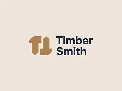 Timber Smith - Logo Design branding carving furniture geometric hammer letter s letter t logo design logomark modern nail sculpture simple symbol training ts monogram visual identity wood working workshop