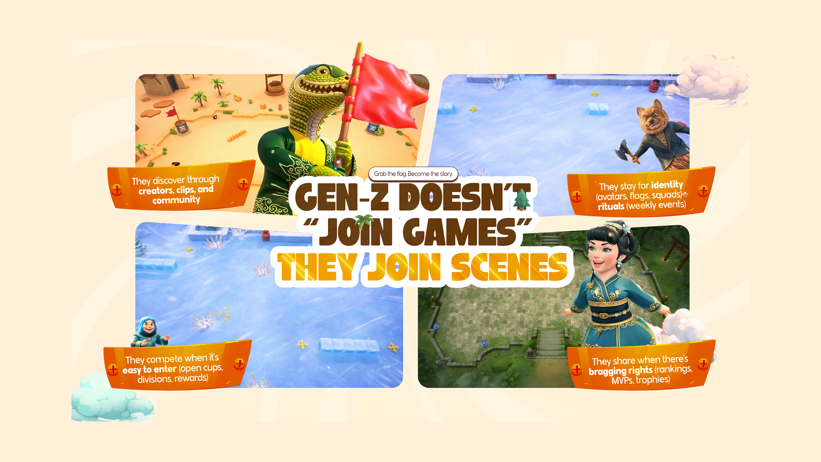 Gaming Pitch Presentation 3d branding business collaboration game design game industry gaming gen z marketing pitch deck presentation presentation design slides storytelling strategy visual design