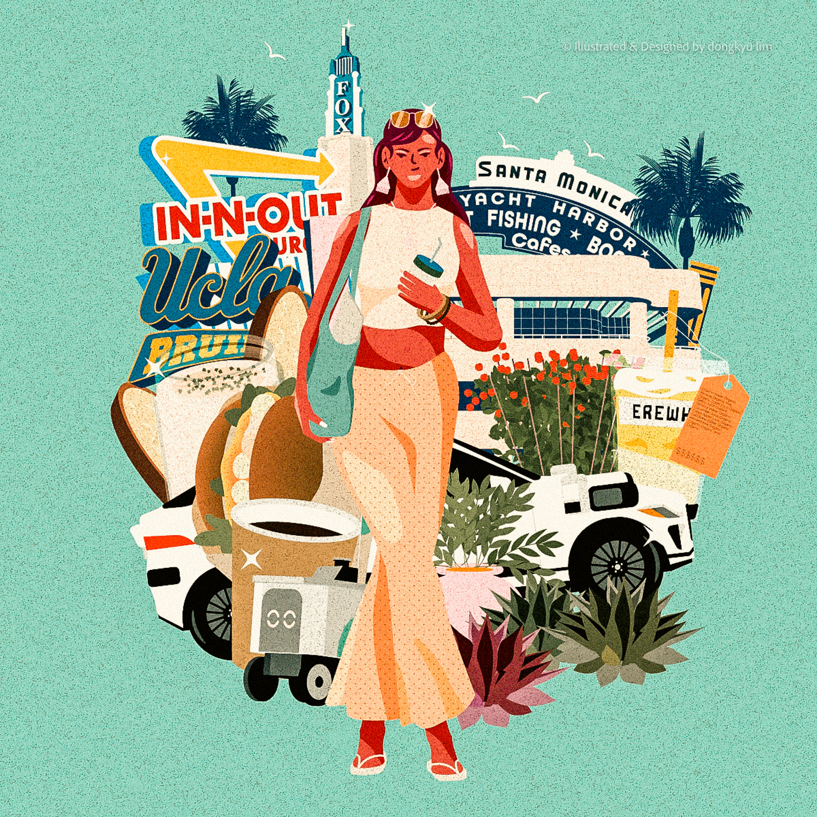 Los Angeles: Our First Take art deco california getty illustration lifestyle los angeles santa monica summer travel vacation waymo