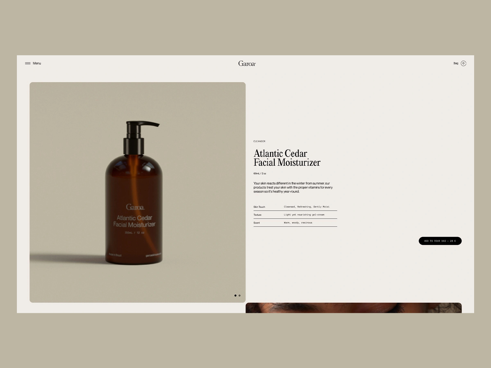 Example of Luxury Perfume & Body Care E-Commerce Website Design