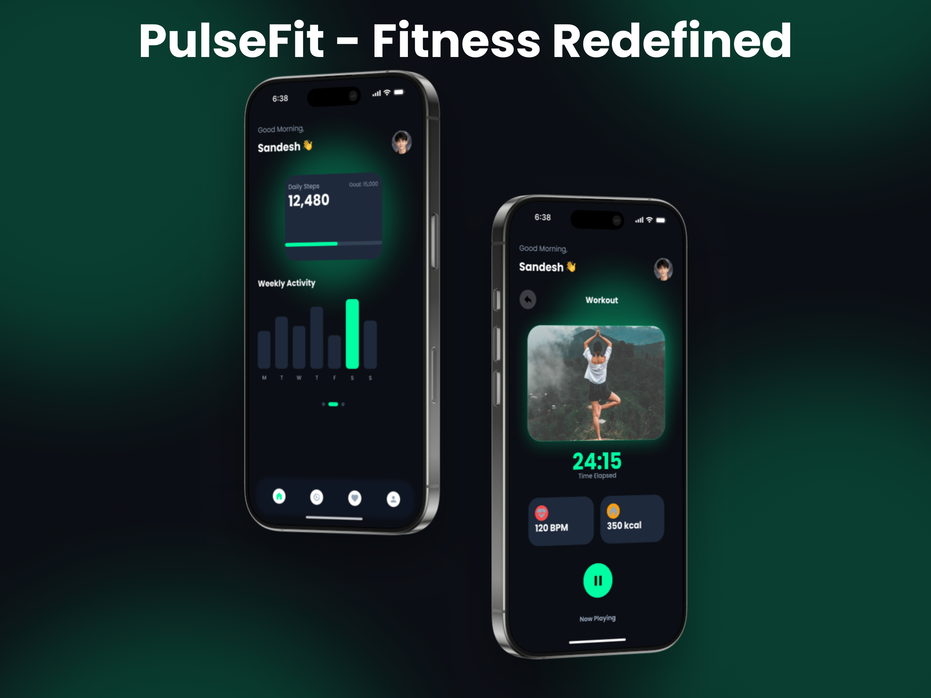 Daily UI #023 | PulseFit — Redefining Your Fitness Experience dailyui dashboard figma fitnessapp mobileui ui uiux