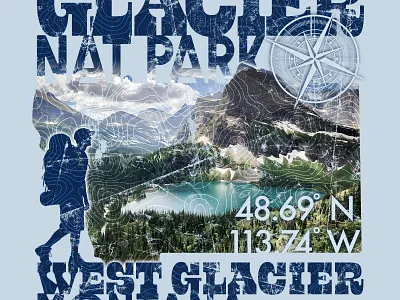 Glacier National Park Apparel 2026 adobe illustrator adobe photoshop apparel apparel design design dtg graphic design illustration merch design resort apparel t shirt design