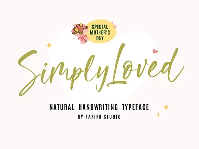 Simply Loved - Natural Handwriting Typeface bouncy script brand identity creative type display type editorial design feminine branding font design graphic design handlettering lettering logotype minimalist design modern script packaging design script font type design typeface typography vector art visual identity