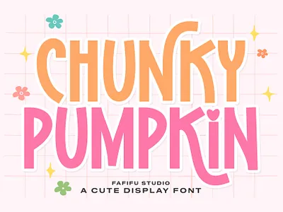 Chunky Pumpkin - A Cute Display Font bouncy script brand identity creative type display type editorial design feminine branding font design graphic design handlettering lettering logotype minimalist design modern script packaging design script font type design typeface typography vector art visual identity