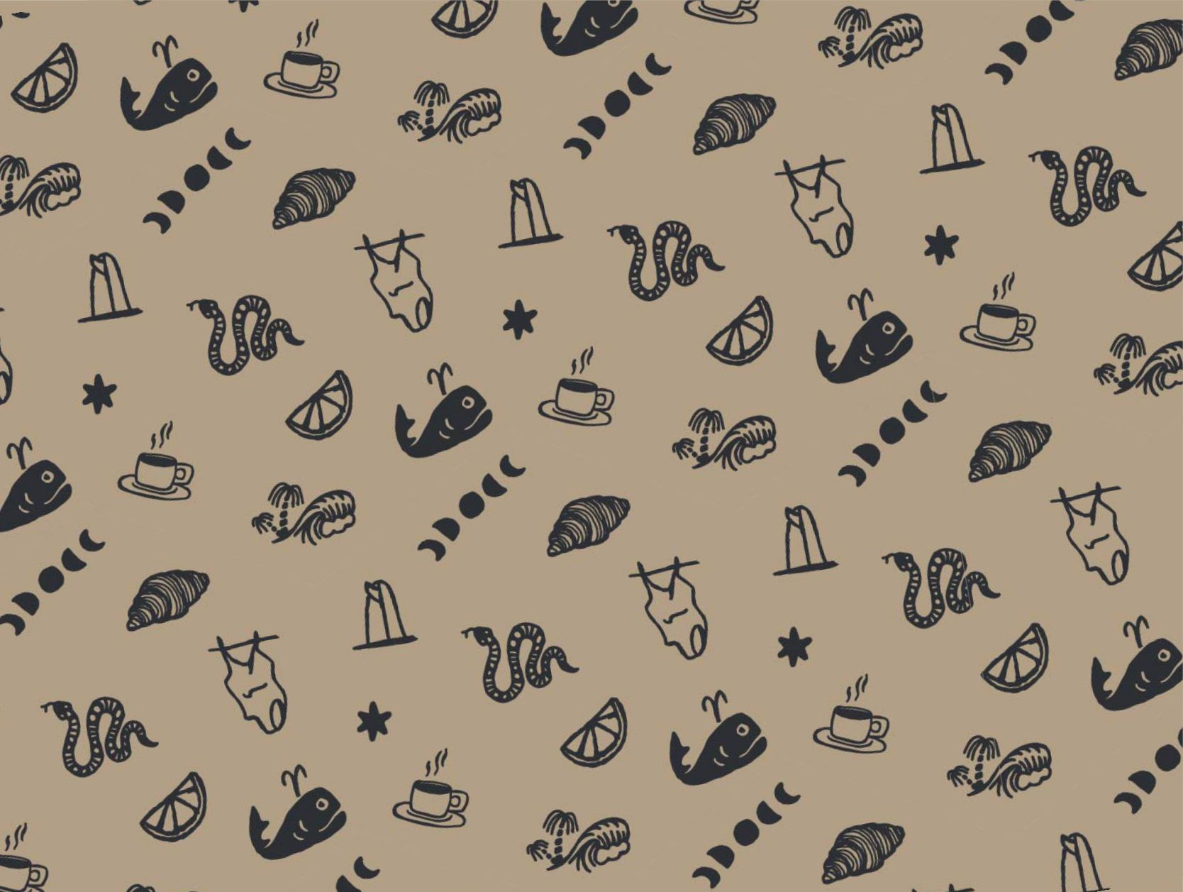 Example of Nomad Cafe & Bakery Brand Pattern