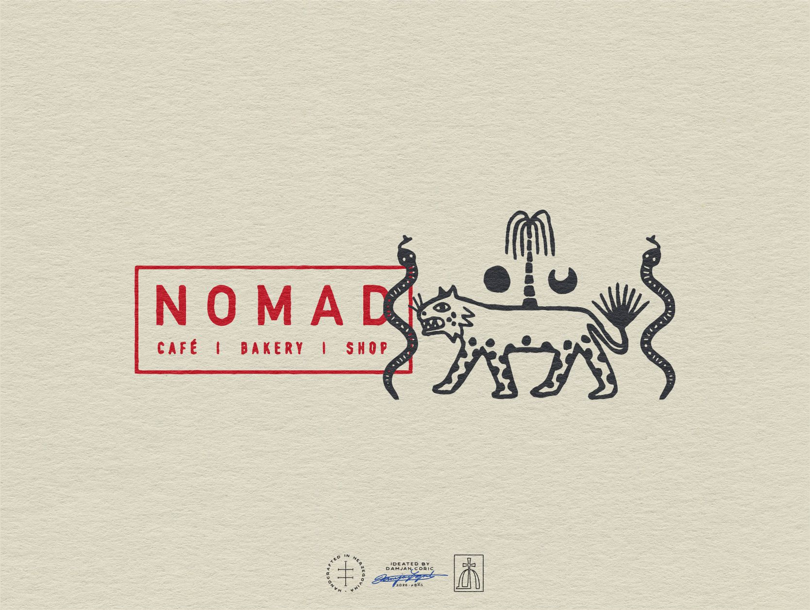 Example of Nomad Cafe & Bakery Branding