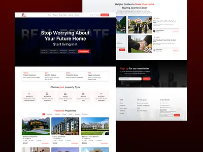 Real Estate Landing Page UI Design branding canadarealestate creativeagency dreamhome graphic design homebuying homedesign logo luxuryliving modernarchitecture newyorkrealestate propertymanagement realestateusa realtorlife torontorealestate ui uiuxdesign