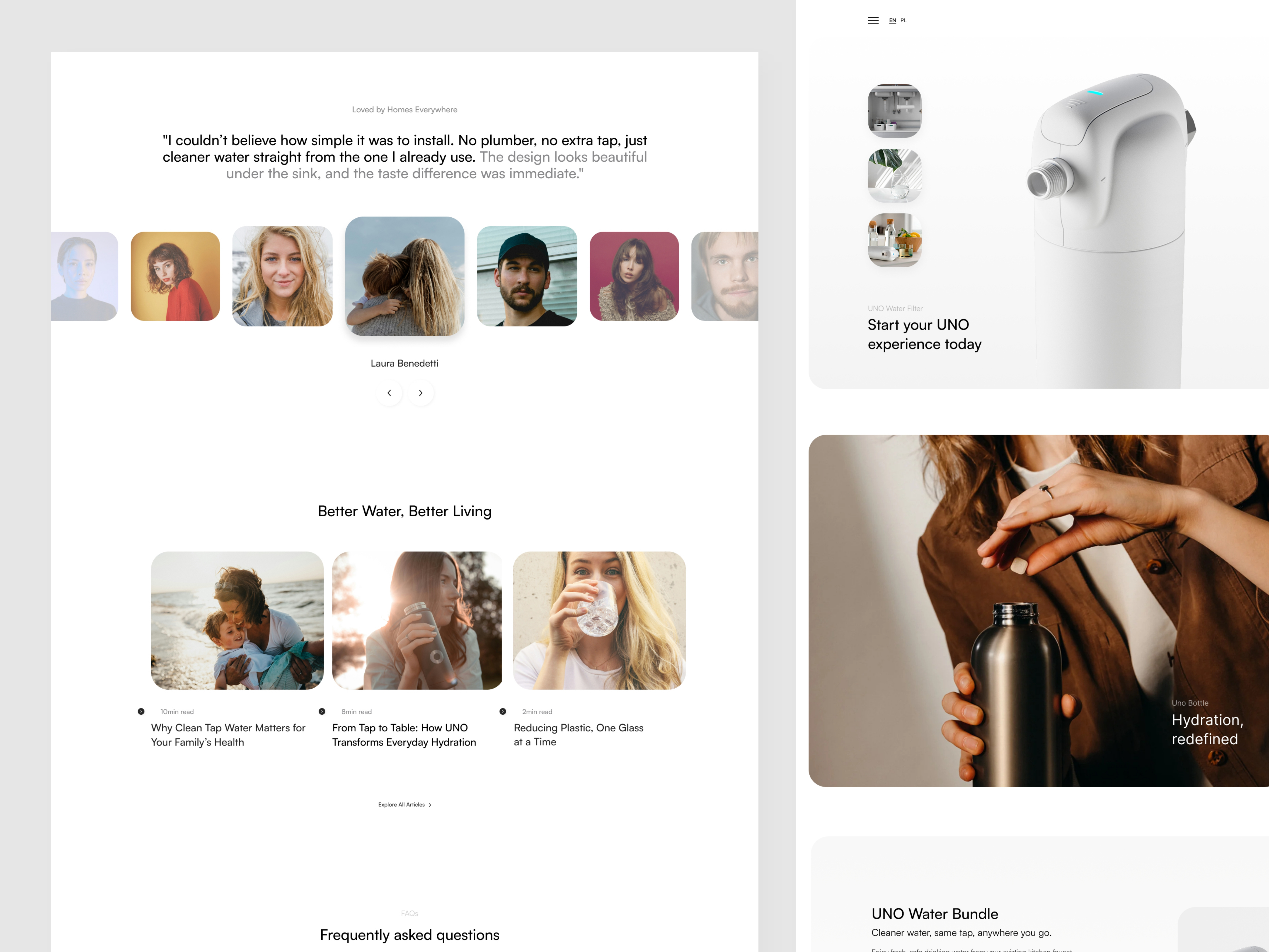 UnoWater - Branding & Webdesign v2