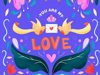 Lovecard carddesign character design characters design flat greeting greetingcard illustration love vector