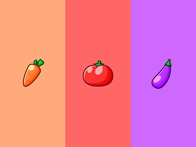 Carrot、Tomatoes、Eggplant