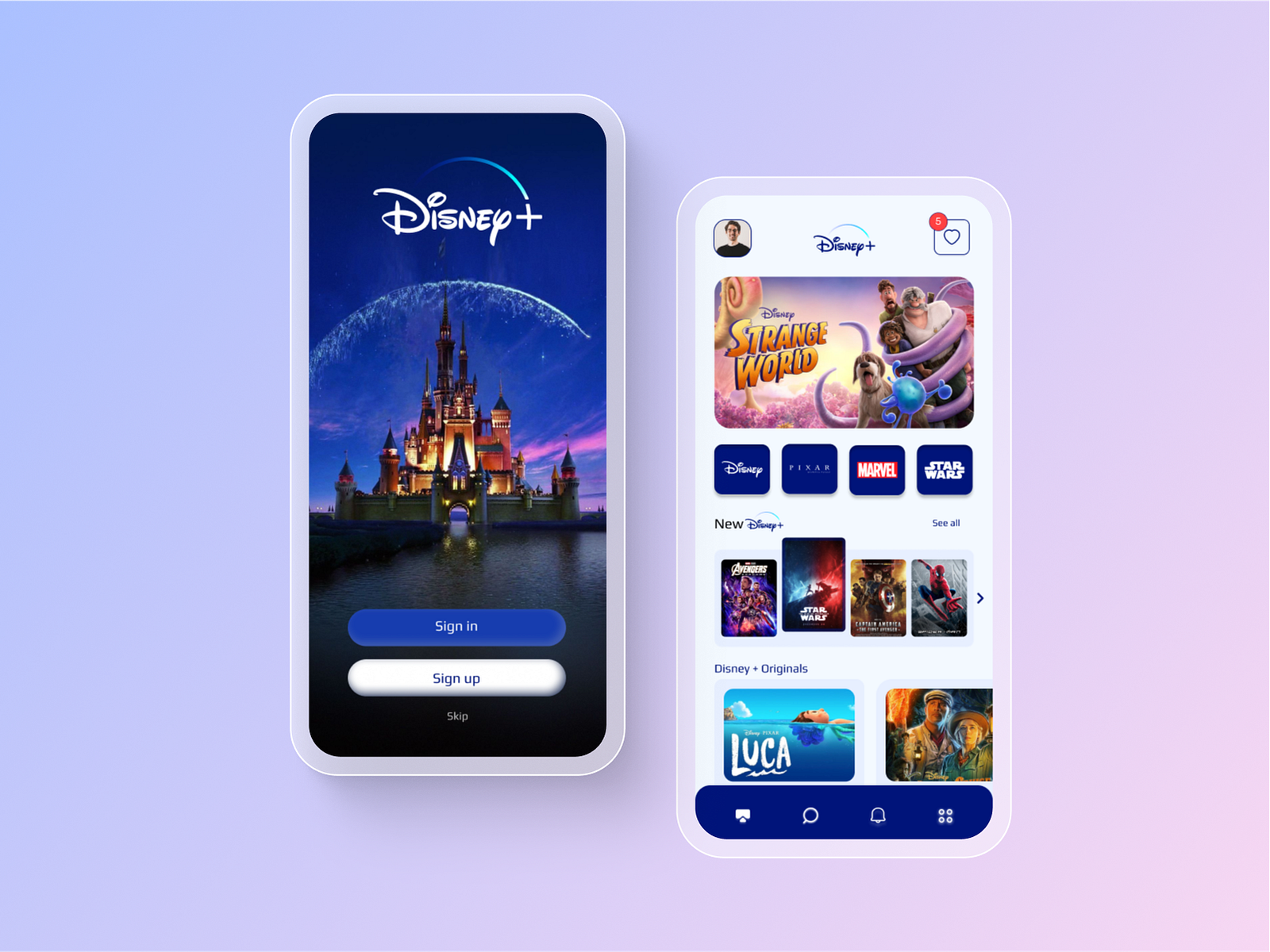 Disney App ui by Keyur Moradiya on Dribbble