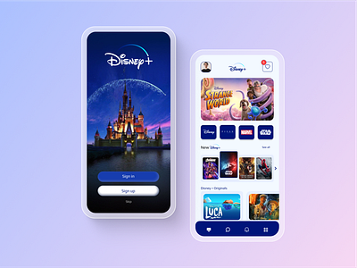 Disney App ui app branding design graphic design illustration