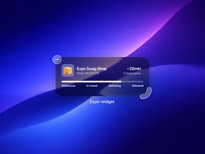 Expo widget app brand dev glass illustration ui widget