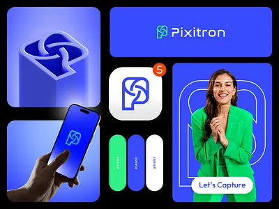Pixitron – Mobile Photography App Branding 3d logo app logo bento presentation bold logo brand design brand identity branding creative agency logo dribbble letter p logo logo logo concept logo design logo inspiration modern logo monogram software branding startup logo tech logo visual identity