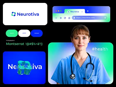 Neurotiva – Healthcare Technology Brand 3d logo bento layout brand identity brand presentation branding clinic logo cross logo dribbble glassmorphism logo health logo healthcare branding hospital branding letter n logo logo logo design medical logo modern logo startup logo tech logo visual identity