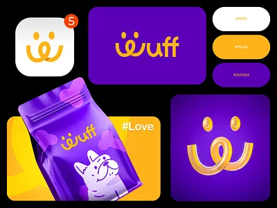 Wuff – Premium Dog Food Brand Identity 3d logo animal logo bento grid brand identity brand presentation branding colorful logo cute logo dog logo dribbble letter w logo logo logo design modern logo packaging design pet branding pet logo playful logo smile logo visual identity